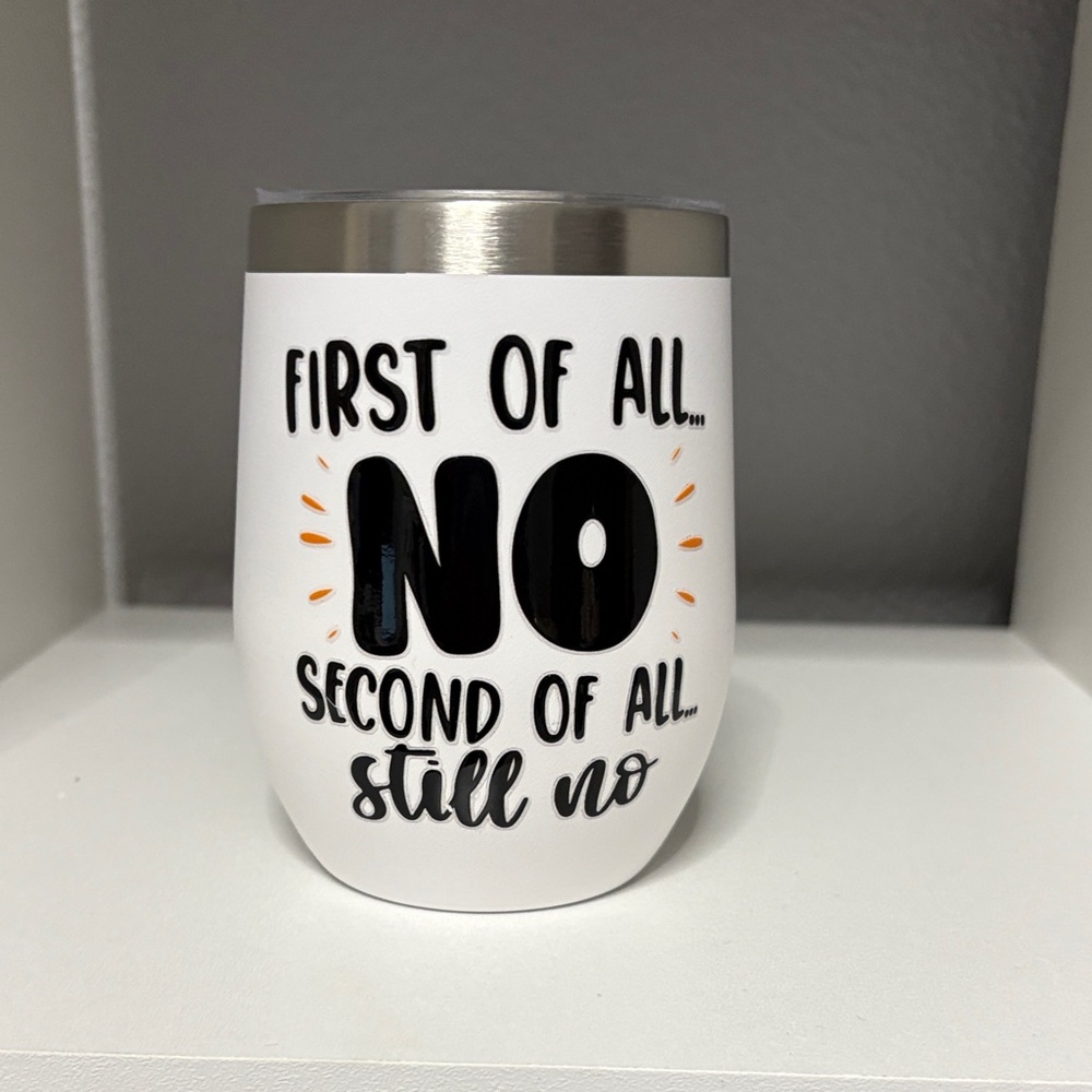 White and Black Insulated Tumbler